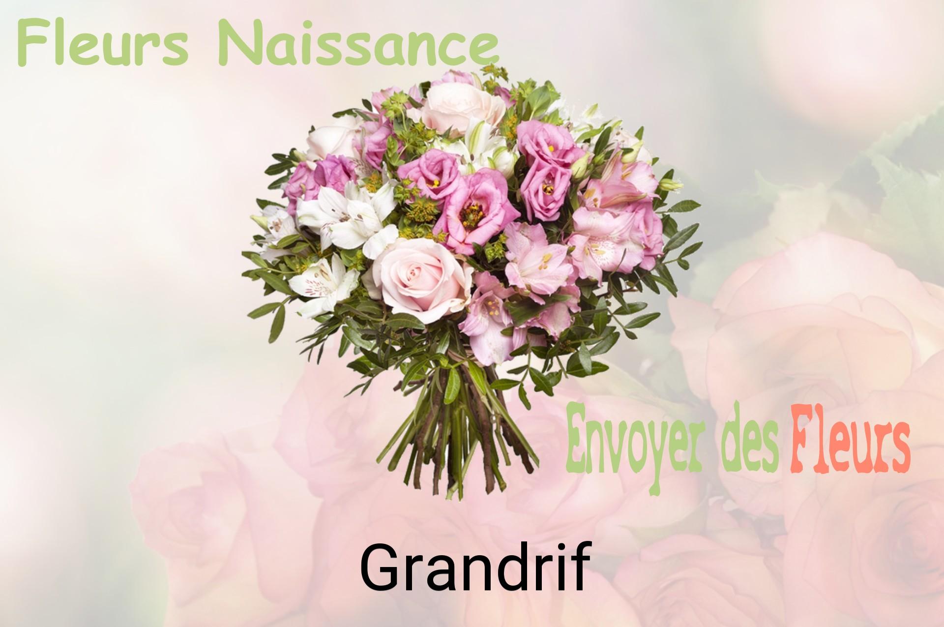 Bouquet de fleurs de naissance livré à Grandrif